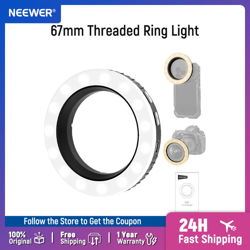 Webcam Ring Light - NEEWER Basics Anneau lumineux fileté 67