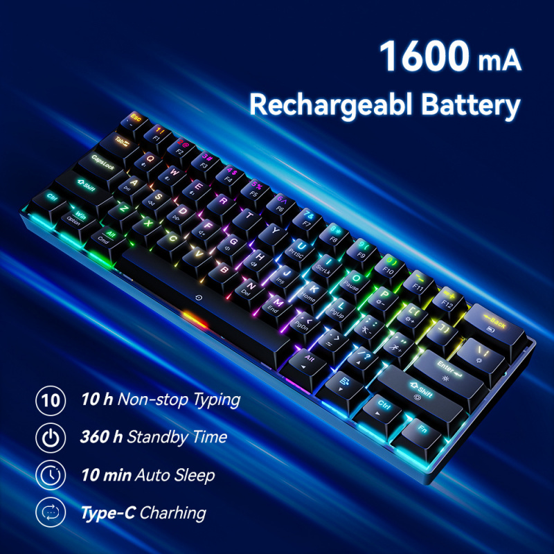 Esports Gaming Uk - Clavier mécanique Bluetooth à trois modes,