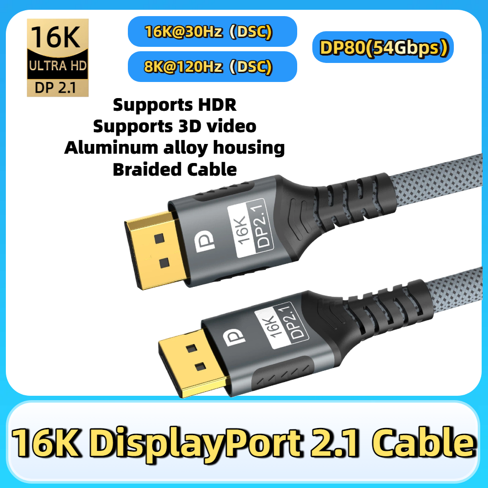 Gaming Speaker 2.1 - Câble Displayport 2.1 16K DP 8K