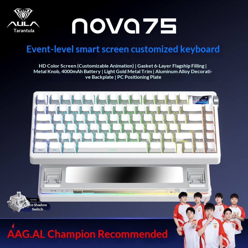 Esports Gaming Pcs - Clavier mécanique sans fil NOVA75 3