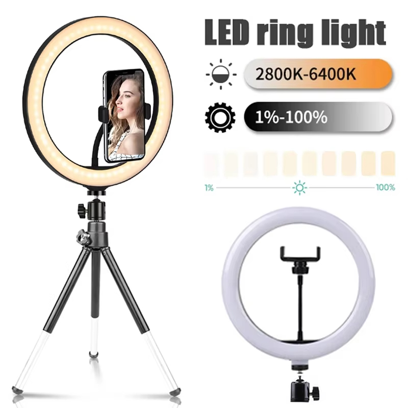 Webcam Ring Light - Anneau lumineux LED de 10 pouces
