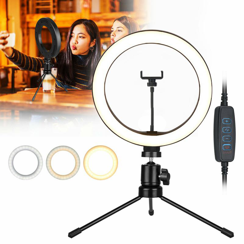 Webcam Ring Light - Anneau lumineux LED pour Selfie, 10
