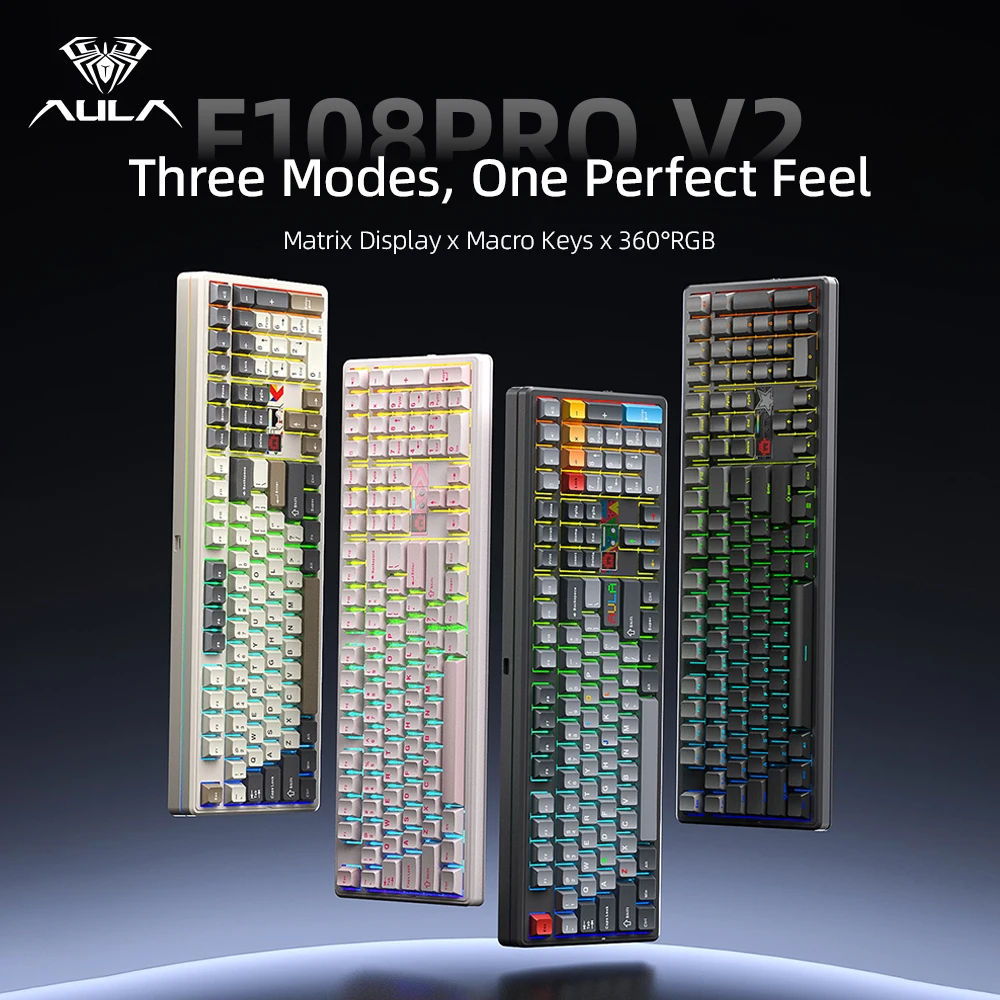Esports Gaming Uk - Clavier mécanique AULA F108 Pro V2,