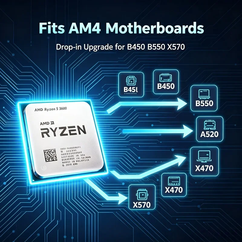 Processeur AMD R5 3600 7nm Tra - Esports Gaming Pc Build avis et prix