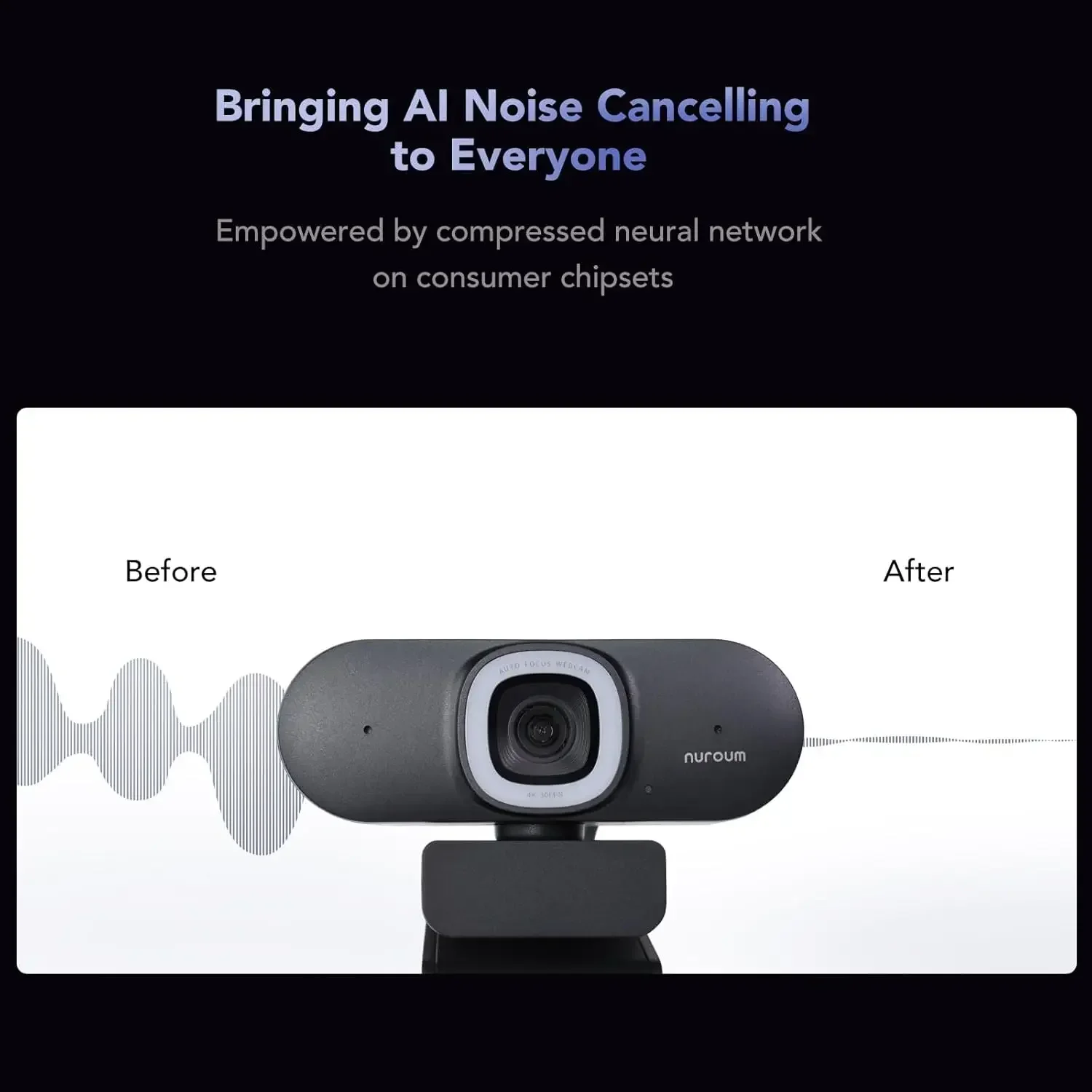 Webcam NUROUM V32AFL 4K avec m - Webcam Ring Light avis et prix