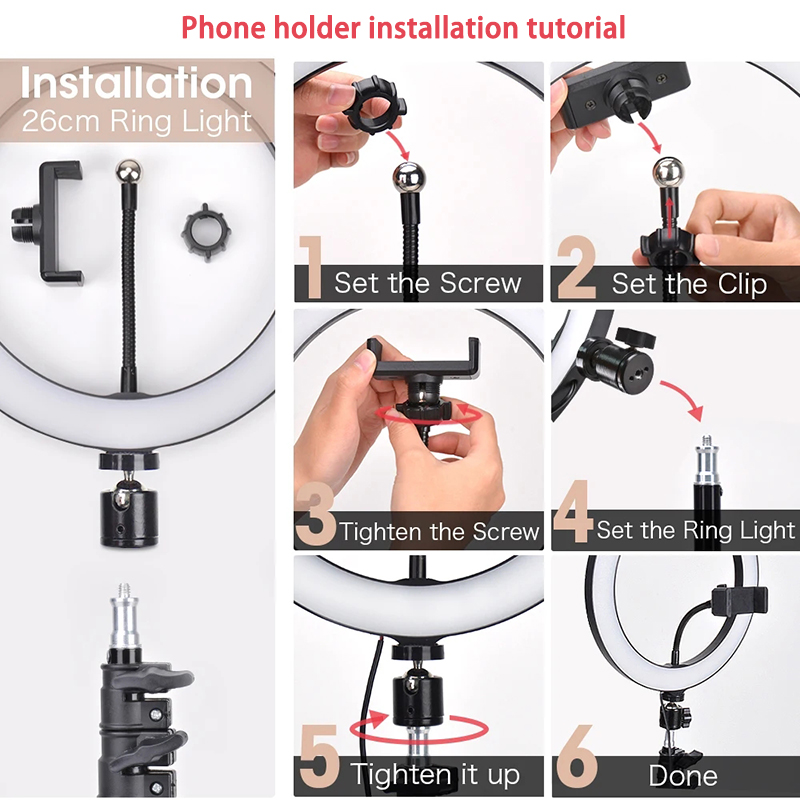 Anneau lumineux LED rond à int - Webcam Ring Light avis et prix