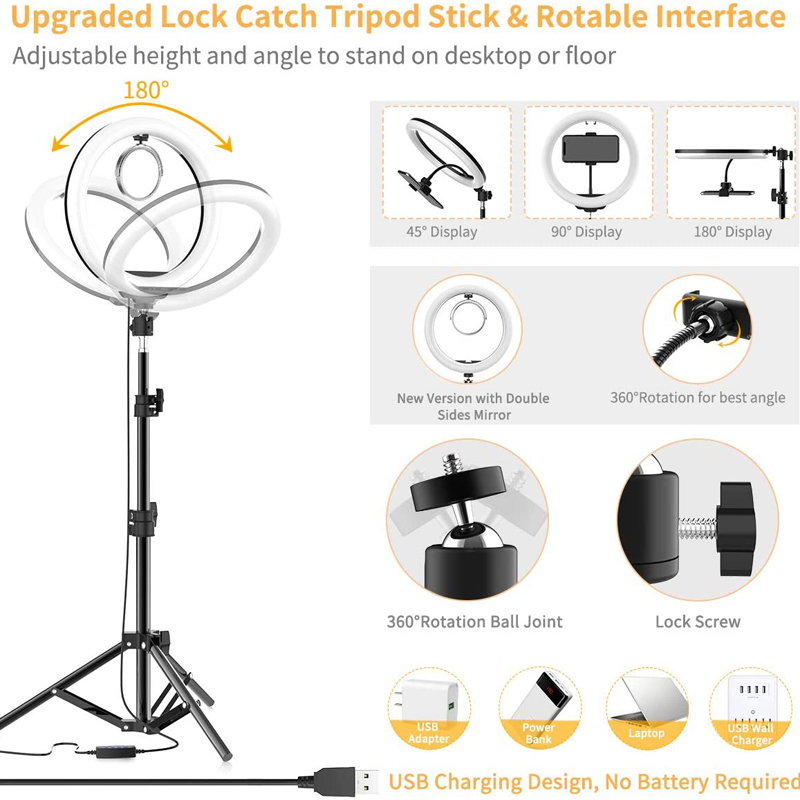 Anneau lumineux LED rond à int - Webcam Ring Light avis et prix